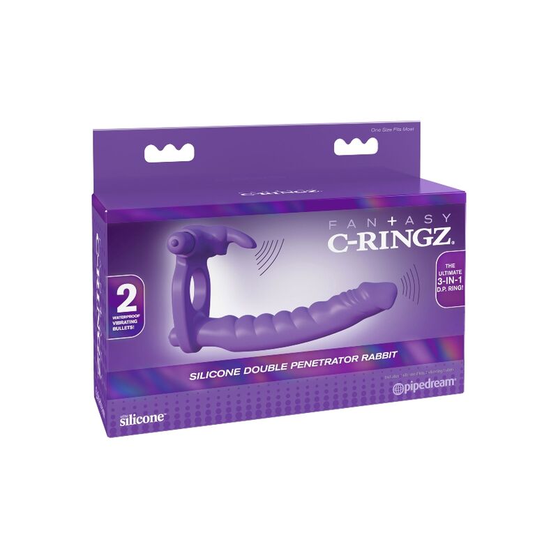 FANTASY C-RINGZ - VIBRADOR DOBLE DE SILICONA CONEJO