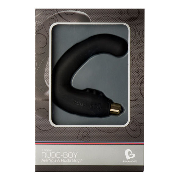 ROCKS-OFF - RUDE-BOY MALE G-SPOT MASSAGER 7V BLACK 