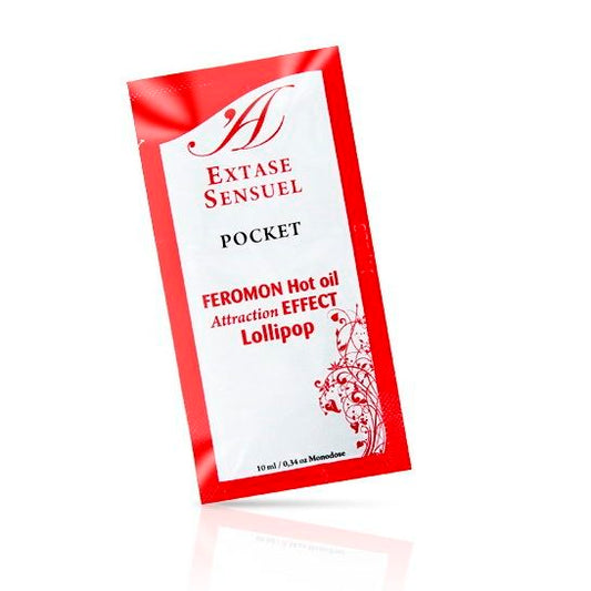 EXTASE SENSUAL - ACEITE DE MASAJE CON FEROMONAS EFECTO CALOR LOLLIPOP 10 ML