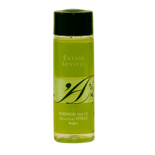 EXTASE SENSUAL - ACEITE DE MASAJE CON EFECTO CALOR Y FEROMONAS MOJITO 100 ML