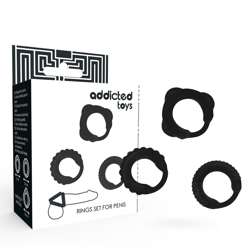 ADDICTED TOYS - C-RING-SET SCHWARZ