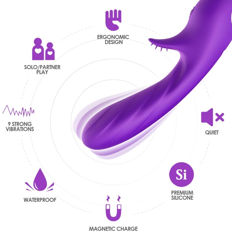 ARMONY - ROMANCE VIBRATOR MIT STIMULATOR LILA