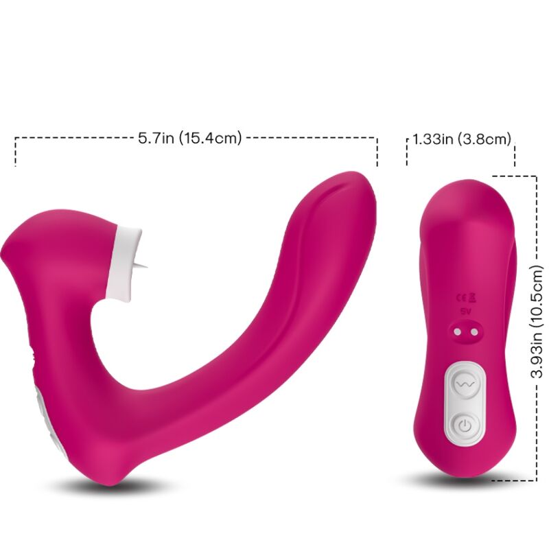 ARMONY - SECRETKISS LECKT VIBRIERENDEN CLIT UND VIBRATOR IN GEBOGENEM FUCHSIA