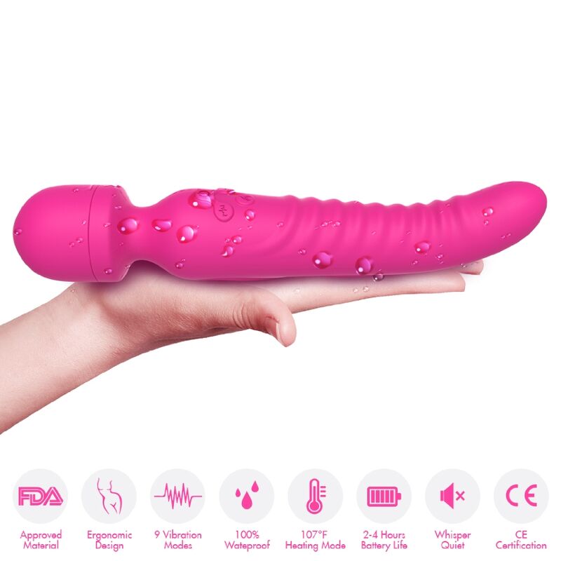 ARMONY - MISSION MASSAGER & VIBRATOR WÄRMEEFFEKT FUCHSIA