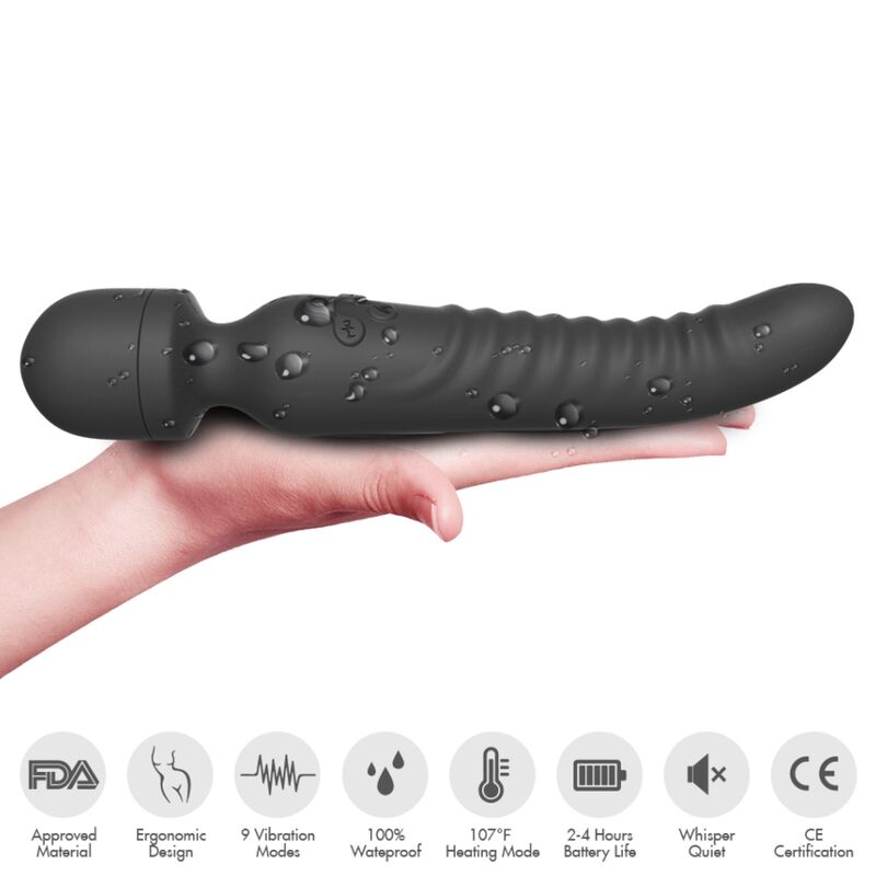 ARMONY - MISSION MASSAGER & VIBRATOR WÄRMEEFFEKT SCHWARZ