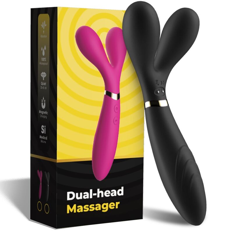 ARMONY - Y-WAND MASSAGER & VIBRATOR DOPPELKOPF SCHWARZ