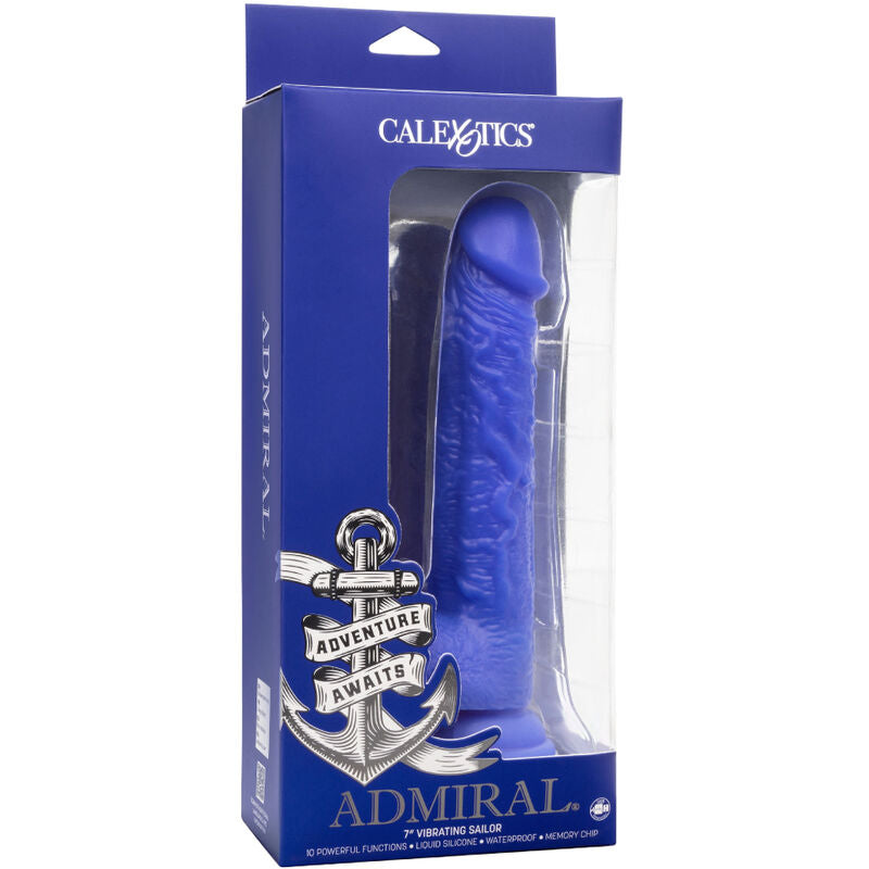 CALEXOTICS - ADMIRAL SAILOR REALISTISCHER DILDO-VIBRATOR BLAU