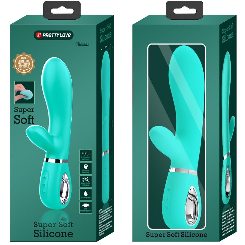 PRETTY LOVE - THOMAS MULTIFUNKTIONS-G-SPOT-VIBRATOR AQUA GREEN