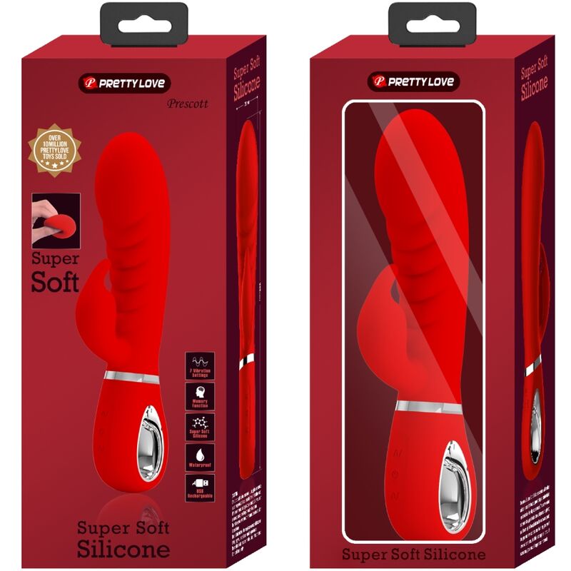 PRETTY LOVE - PRESCOTT MULTIFUNKTIONS-G-SPOT-VIBRATOR ROT