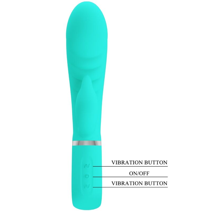 PRETTY LOVE - PRESCOTT MULTIFUNKTIONS-G-SPOT-VIBRATOR AQUA GREEN