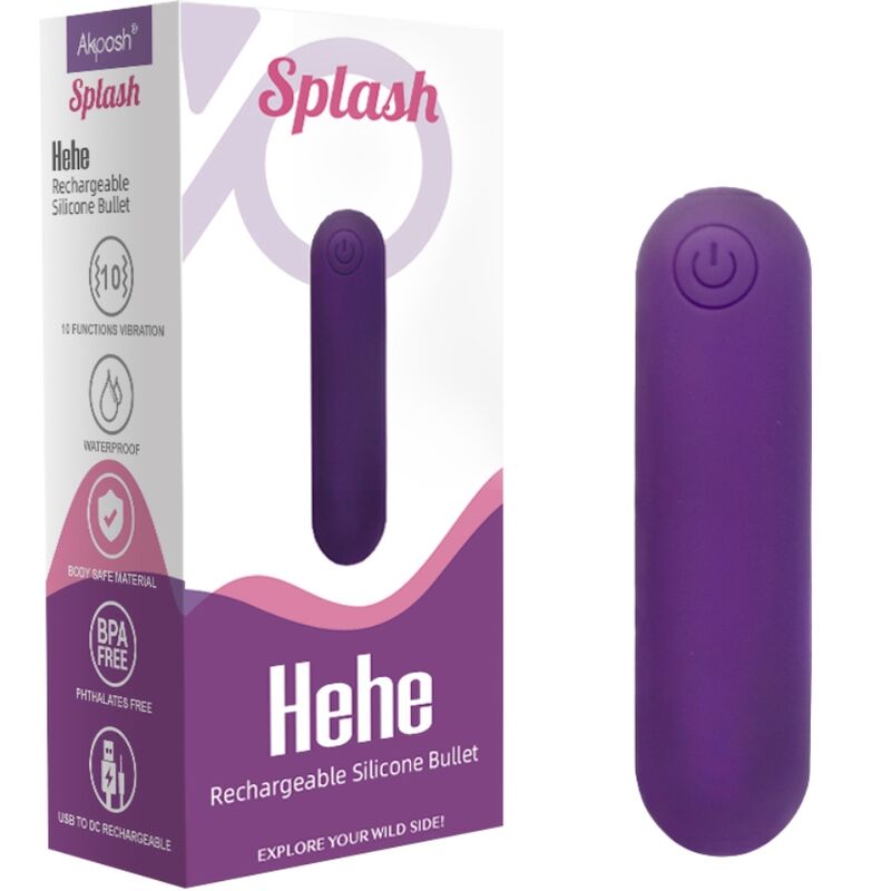 ARMONY - SPLASH HEHE VIBRATOR BULLET SILIKON 10 VIBRATIONEN 65 X 15 CM LILA