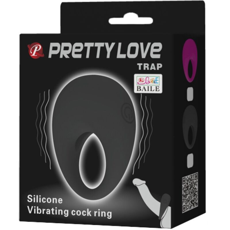 PRETTY LOVE - TRAP VIBRATORRING SCHWARZ