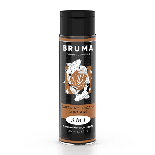 BRUMA - PREMIUM-MASSAGEÖL MIT WÄRMEEFFEKT, CUPCAKE-GESCHMACK 3 IN 1 - 100 ML