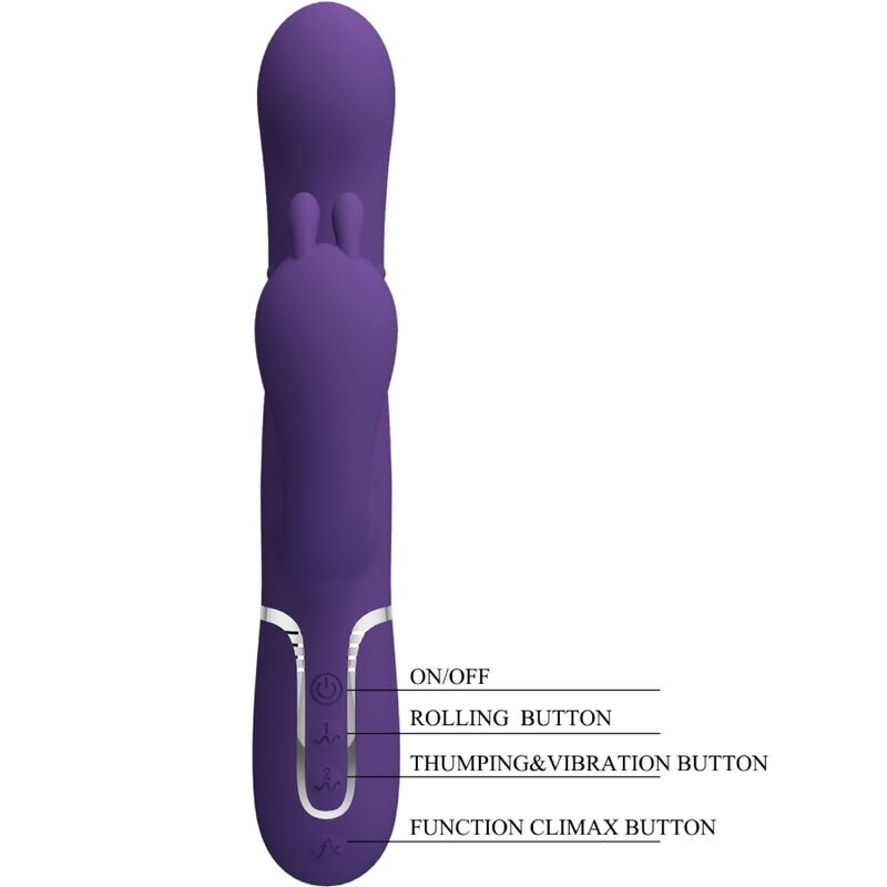 PRETTY LOVE - CAMMY TRIPLE VIBRATOR MULTIFUNKTION 4 IN 1 LILA