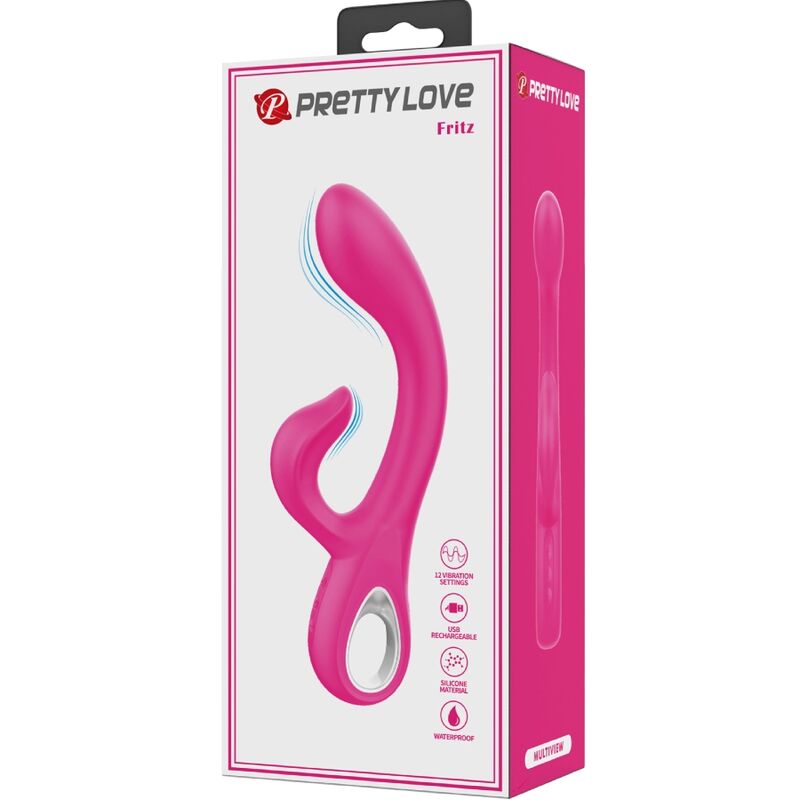 PRETTY LOVE - FRITZ RABBIT VIBRATOR 12 VIBRATIONEN ROSA