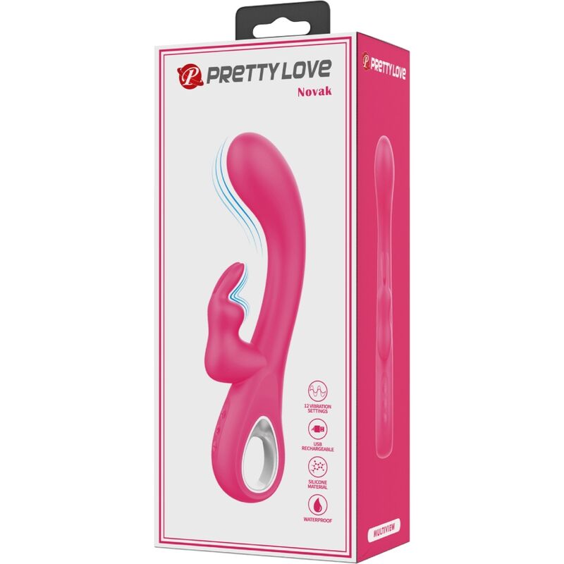 PRETTY LOVE - NOVAK RABBIT VIBRATOR 12 VIBRATIONEN ROSA