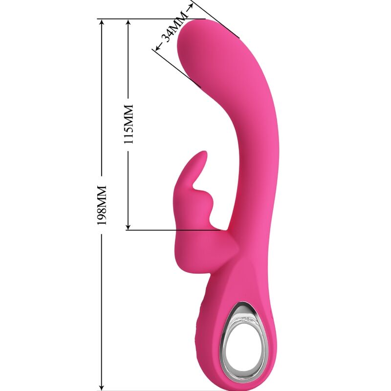 PRETTY LOVE - NOVAK RABBIT VIBRATOR 12 VIBRATIONEN ROSA