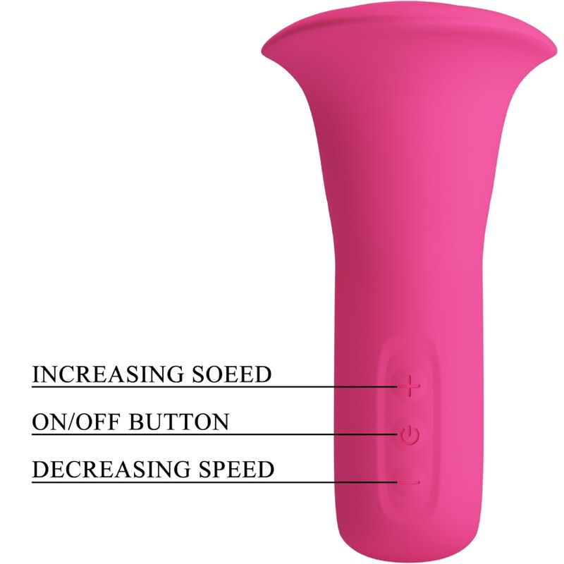 PRETTY LOVE - CLYDE ORALVIBRATOR VIBRIERENDE ZUNGE 12 VIBRATIONEN ROSA