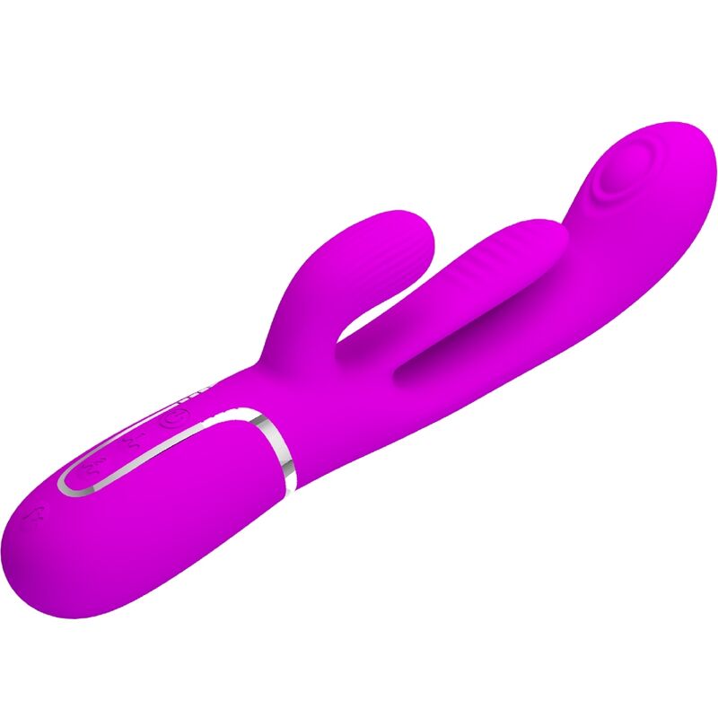 PRETTY LOVE - SHANIA TRIPLE RABBIT VIBRATOR MULTIFUNKTIONS-ROSA