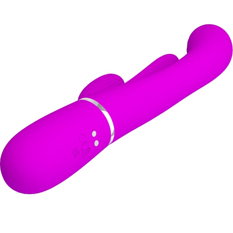 PRETTY LOVE - SHANIA TRIPLE RABBIT VIBRATOR MULTIFUNKTIONS-ROSA