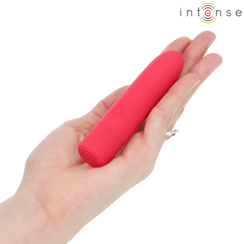 INTENSE - SYMONE USB WIEDERAUFLADBARER VIBRIERENDER BULLET 8 VIBRATIONEN ROT 10 X 2,2 CM