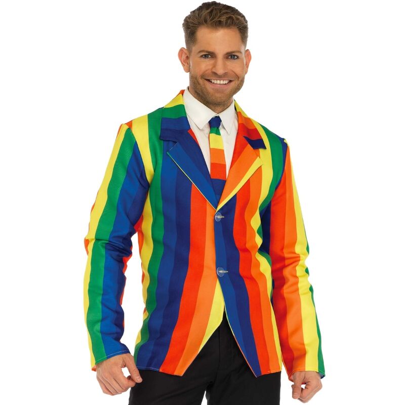 LEG AVENUE - BLAZER + KRAWATTE REGENBOGEN S