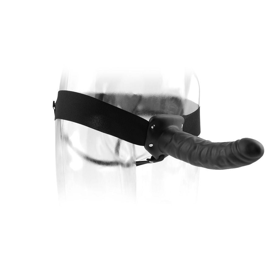 SERIE FETISH FANTASY - STRAP-ON HUECO DE 19 CM NEGRO