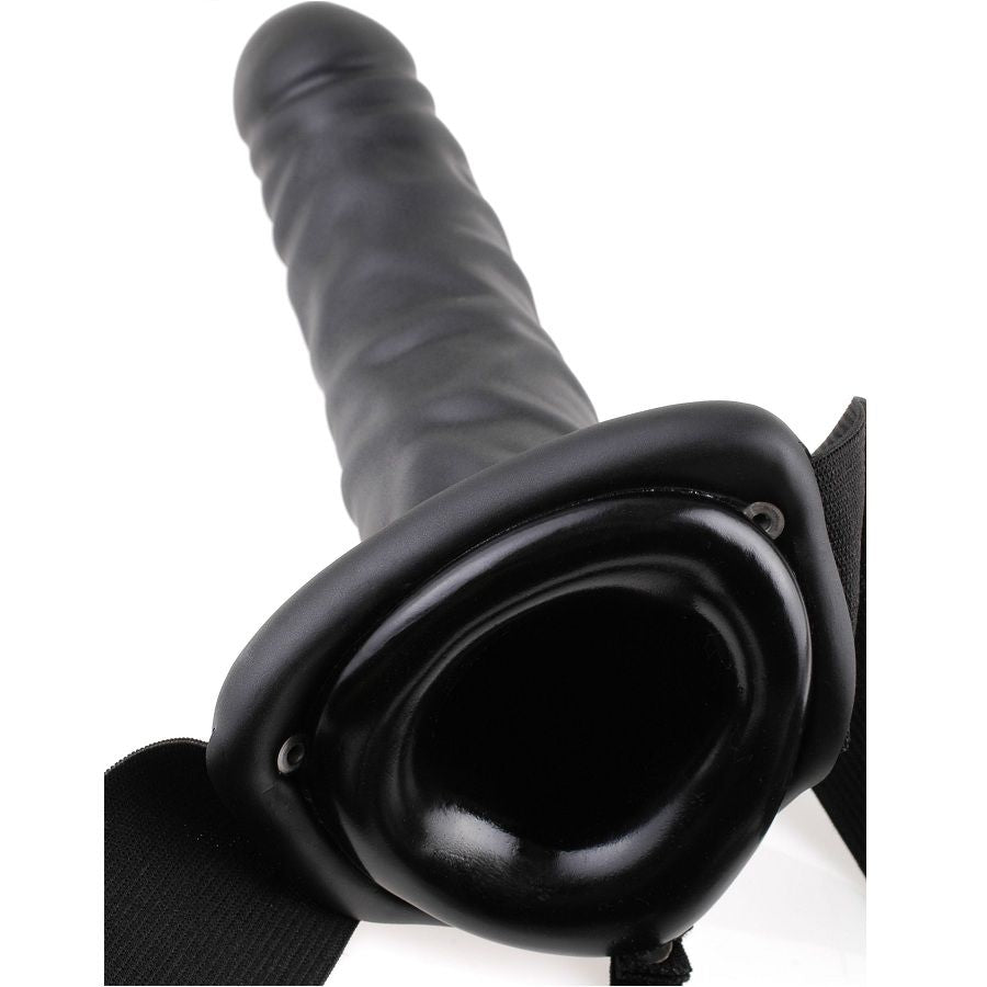 SERIE FETISH FANTASY - STRAP-ON HUECO DE 19 CM NEGRO