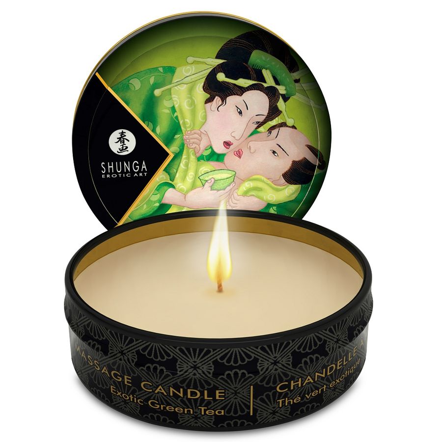 SHUNGA - MINI CARESS BY CANDELIGHT VELA DE MASAJE T VERDE 30 ML