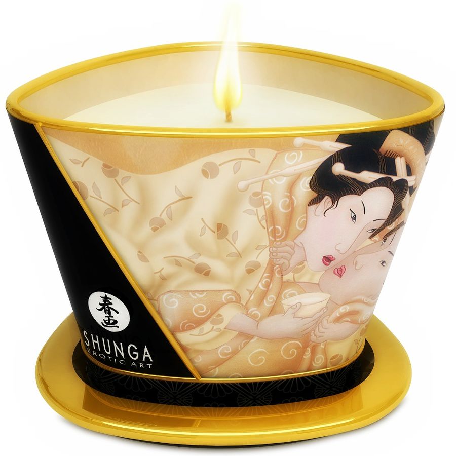 SHUNGA - VELA DE MASAJE MINI CARESS BY CANDELIGHT VAINILLA 170 ML