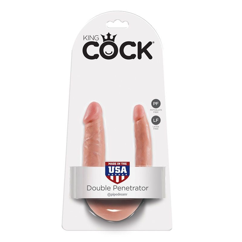 KING COCK - DILDO DOBLE PENETRACIÓN 12,7 CM NATURAL