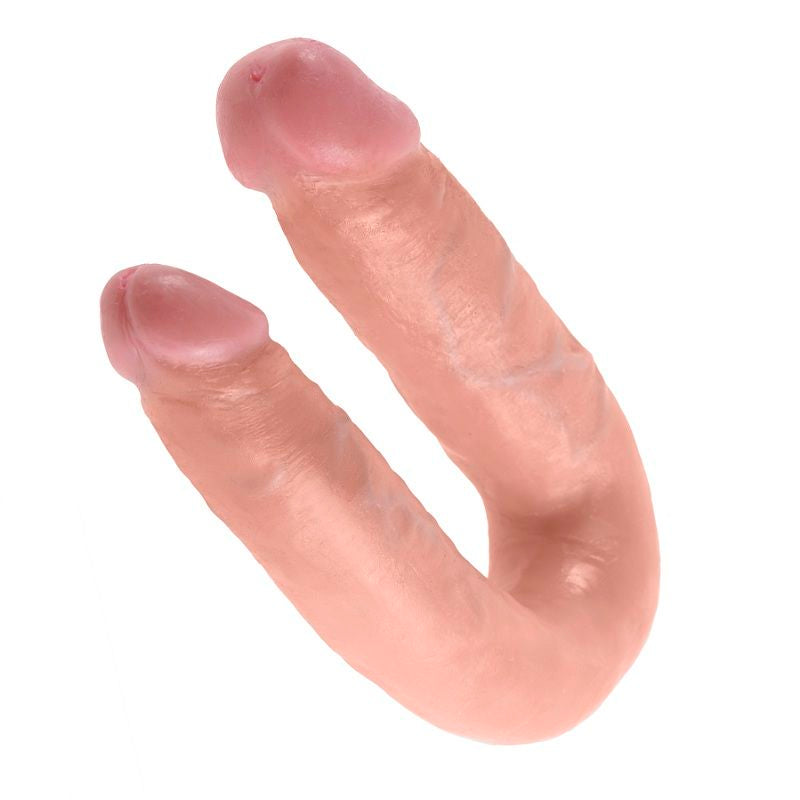 KING COCK - DILDO DOBLE PENETRACIÓN 13,9 CM NATURAL