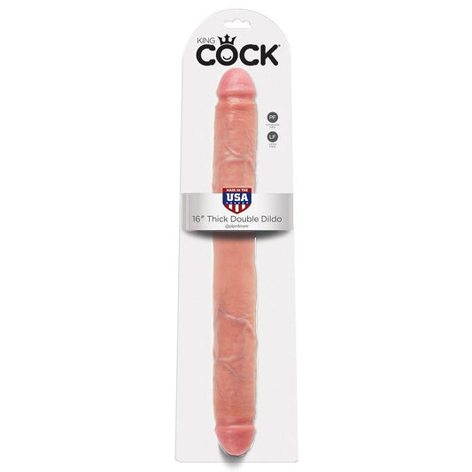 KING COCK - THICK DOUBLE DILDO MEAT 40.6 CM