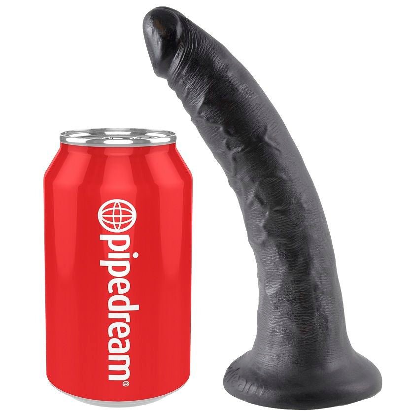 KING COCK - 7 DILDOS NEGRO 17,8 CM