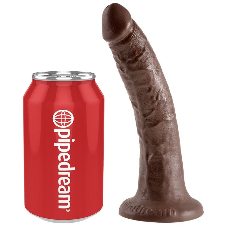 KING COCK - 7 DILDOS CHOCOLATE 17,8 CM