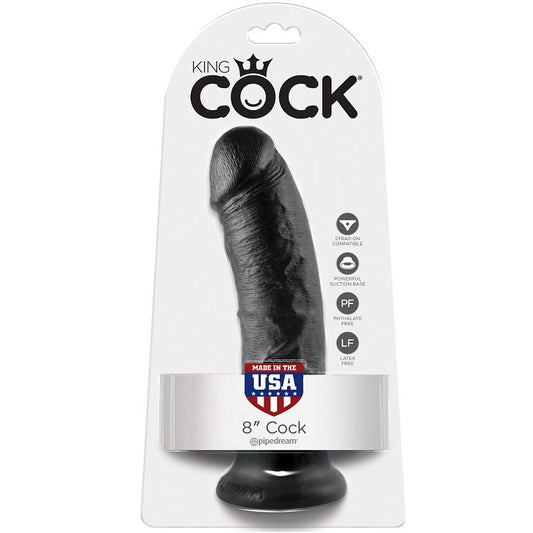 KING COCK - 8 DILDOS NEGRO 20,3 CM