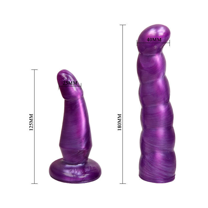 BAILE - ARNÉS ANAL Y VAGINAL FEMENINO PUNTO G LILA 17 CM