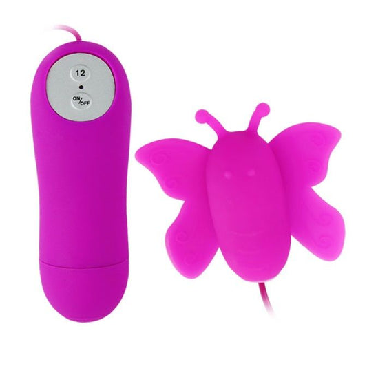 BAILE - LOVE EGGS BUTTERFLY CLITORIS STIMULATOR 12 SPEEDS PURPLE REMOTE CONTROL