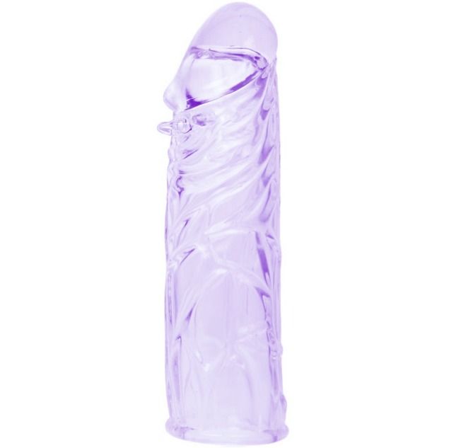 BAILE - FUNDAS PARA PENE DE SILICONA PERSONALIZABLES DE COLOR MORADO DE 13 CM