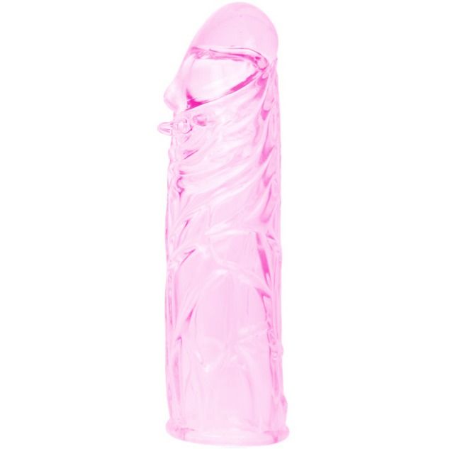 BAILE - FUNDA PARA PENE DE SILICONA ESTIMULANTE ROSA 13 CM