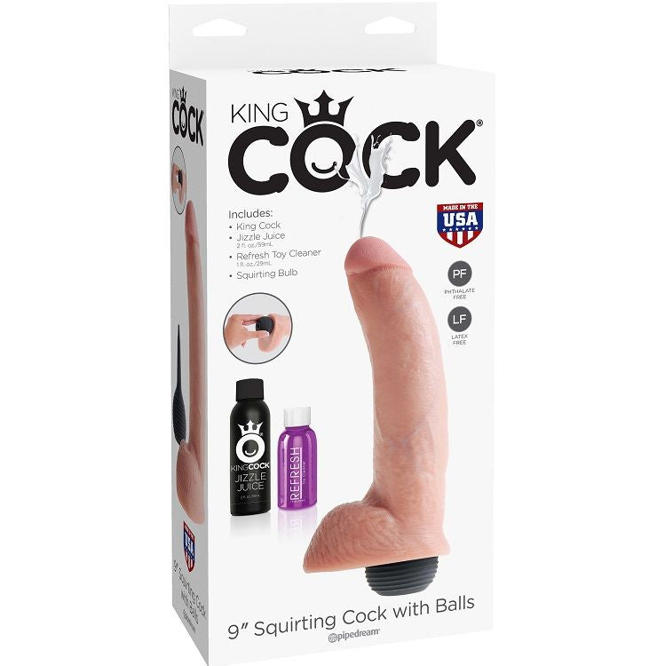 KING COCK - REALISTIC NATURAL EJACULATOR PENIS 22.86 CM