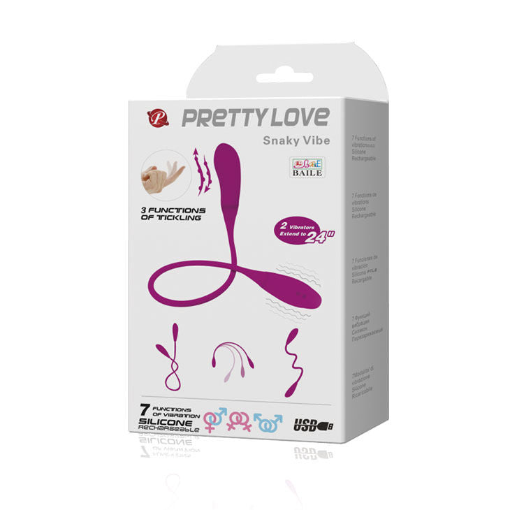 PRETTY LOVE - VIBRADOR INTELIGENTE SNAKY VIBE 7V + 3 COSQUILLAS 