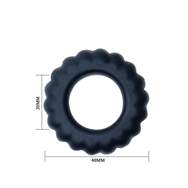 BAILE - ANILLO PARA PENE TITAN NEGRO 2 CM