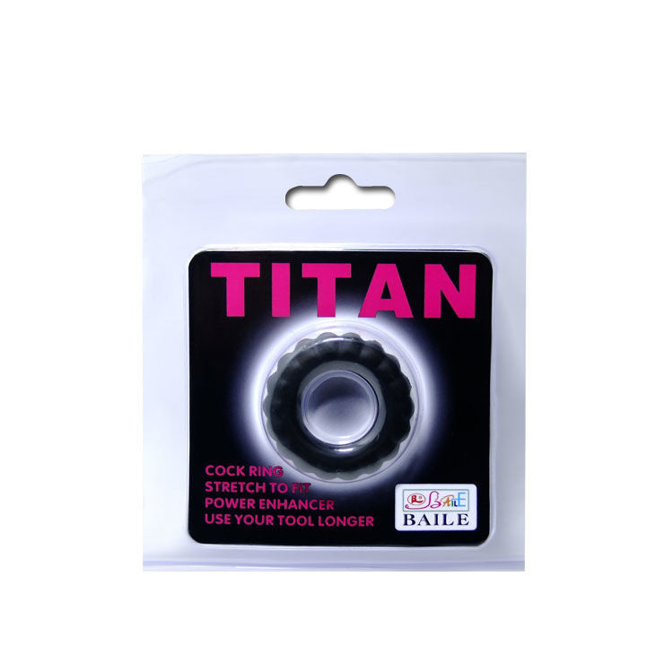 BAILE - ANILLO PARA PENE TITAN NEGRO 2 CM