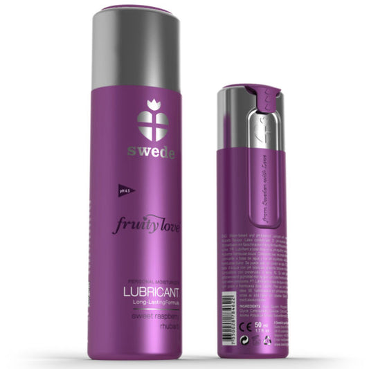 LUBRICANTE SWEDE - FRUITY LOVE FRAMBUESA RUIBARBO 100 ML