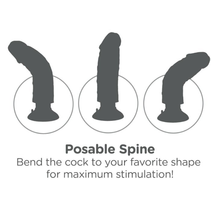 KING COCK - DILDO VIBRADOR CON TESTICULOS 20,3 CM NATURAL