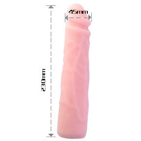 BAILE - DILDO DE SILICONA CON TACTO PIEL REALISTA 23 CM