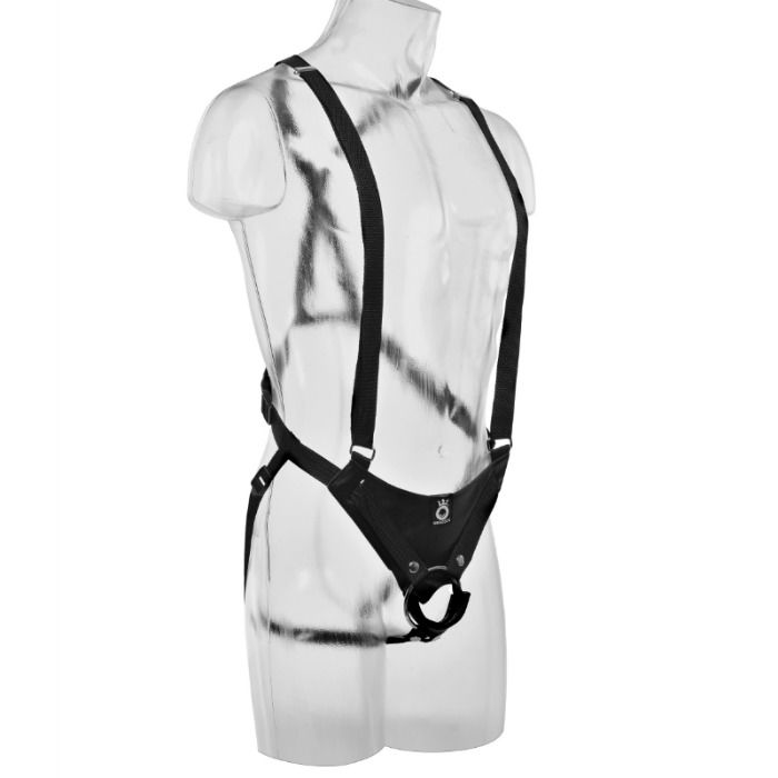 KING COCK - 30,5 CM HOLLOW STRAP-ON SUSPENDER SYSTEM - FLESH