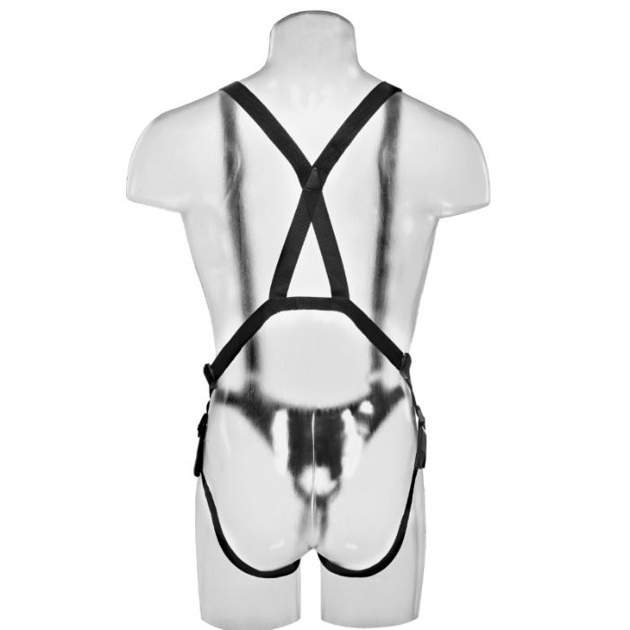 KING COCK - 30,5 CM HOLLOW STRAP-ON SUSPENDER SYSTEM - FLESH