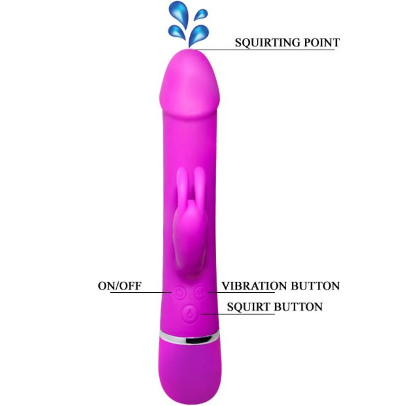 PRETTY LOVE - VIBRADOR HENRY CON 12 MODOS DE VIBRACIÓN Y FUNCIÓN SQUIRT